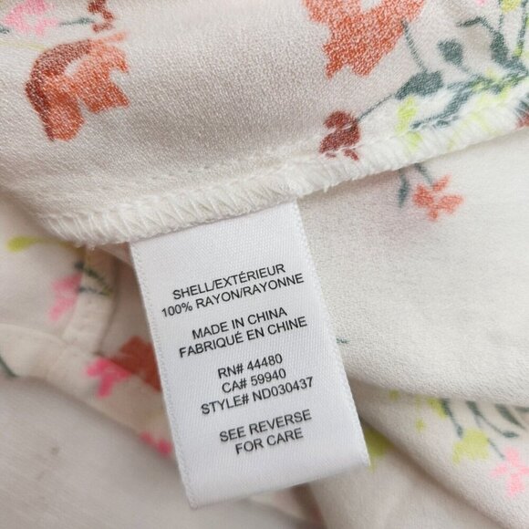 Fourteenth Place Womens Size Medium Halter Floral Mini Dress Ivory - Picture 6 of 6